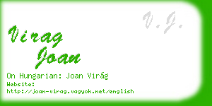 virag joan business card